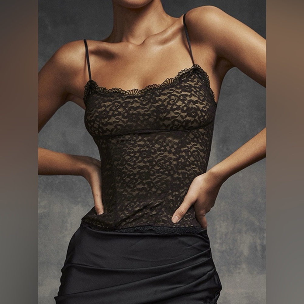 SOLD. All Over Lace Design Cami Top|Commense